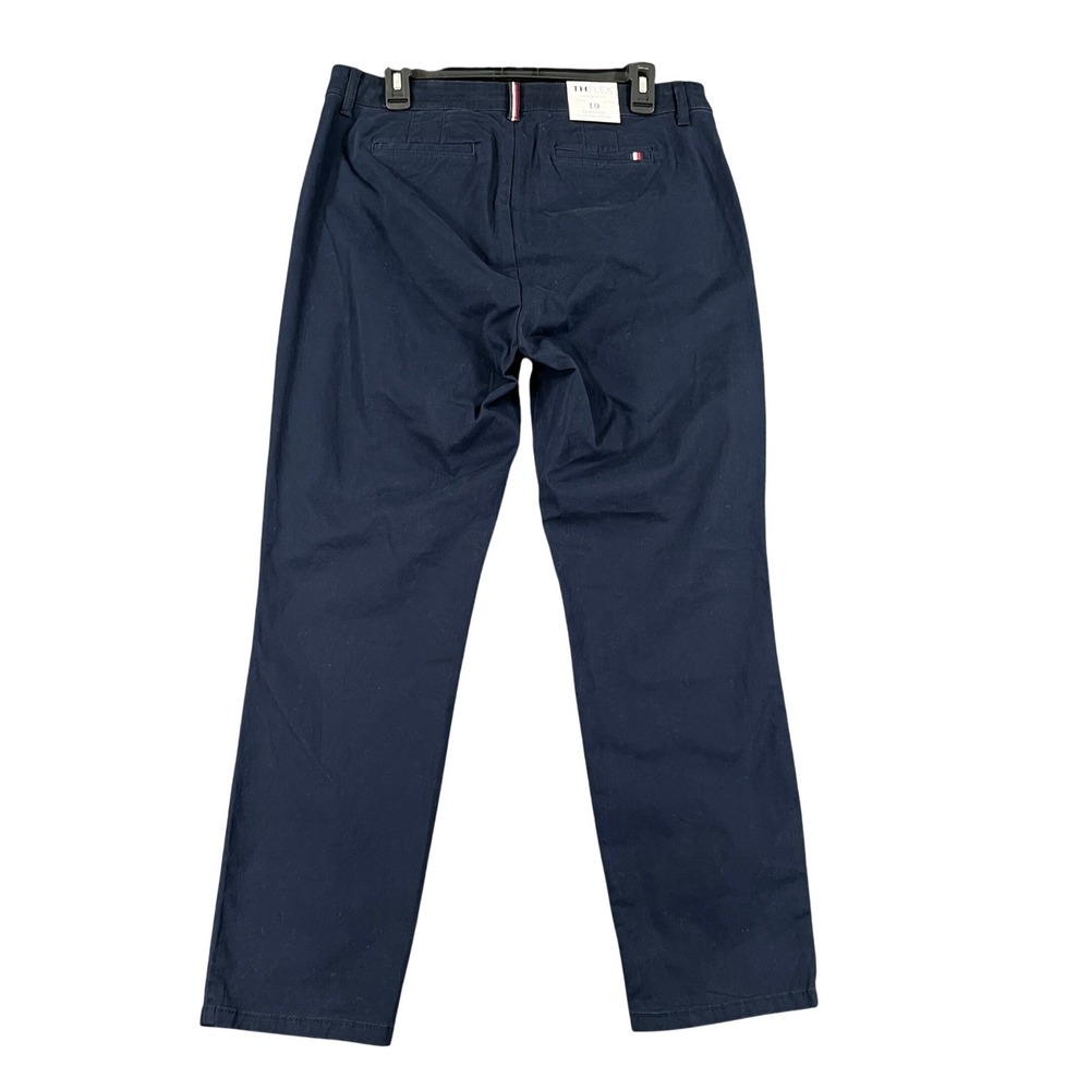 Tommy Hilfiger Chino Pants Womens 10 Navy Slim Fit Stretch TH Flex Office NWT